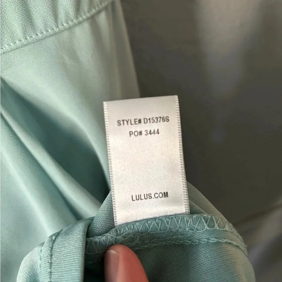 Lulu’s, cross back, teal, polyester, strappy, size small - Picture 8 of 12